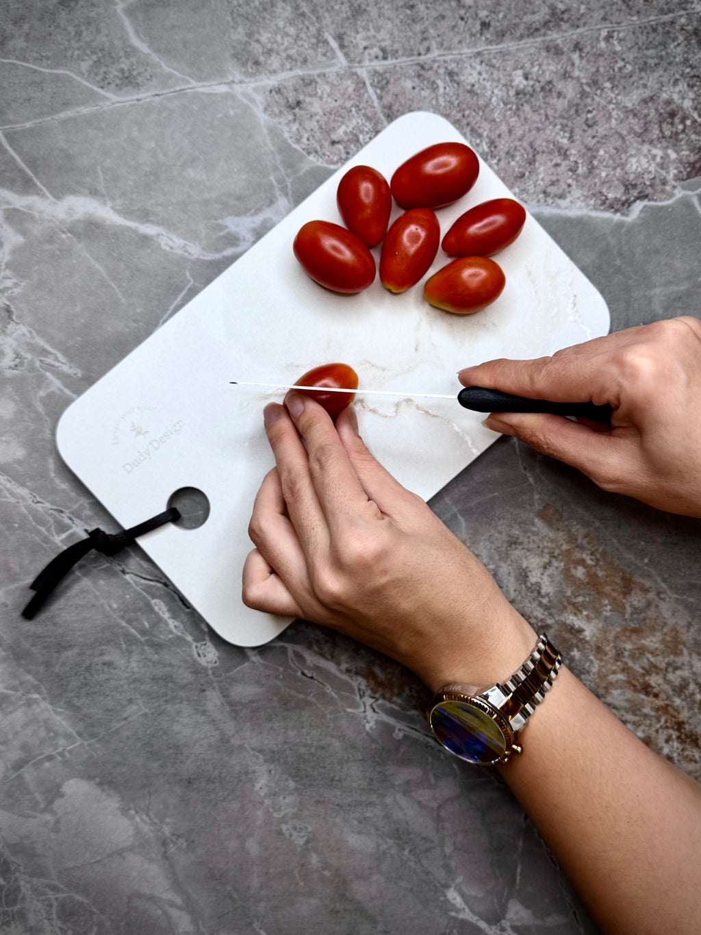 Dudy Design C.Gold Küçük Porselen Kesme Tahtası (25x15)