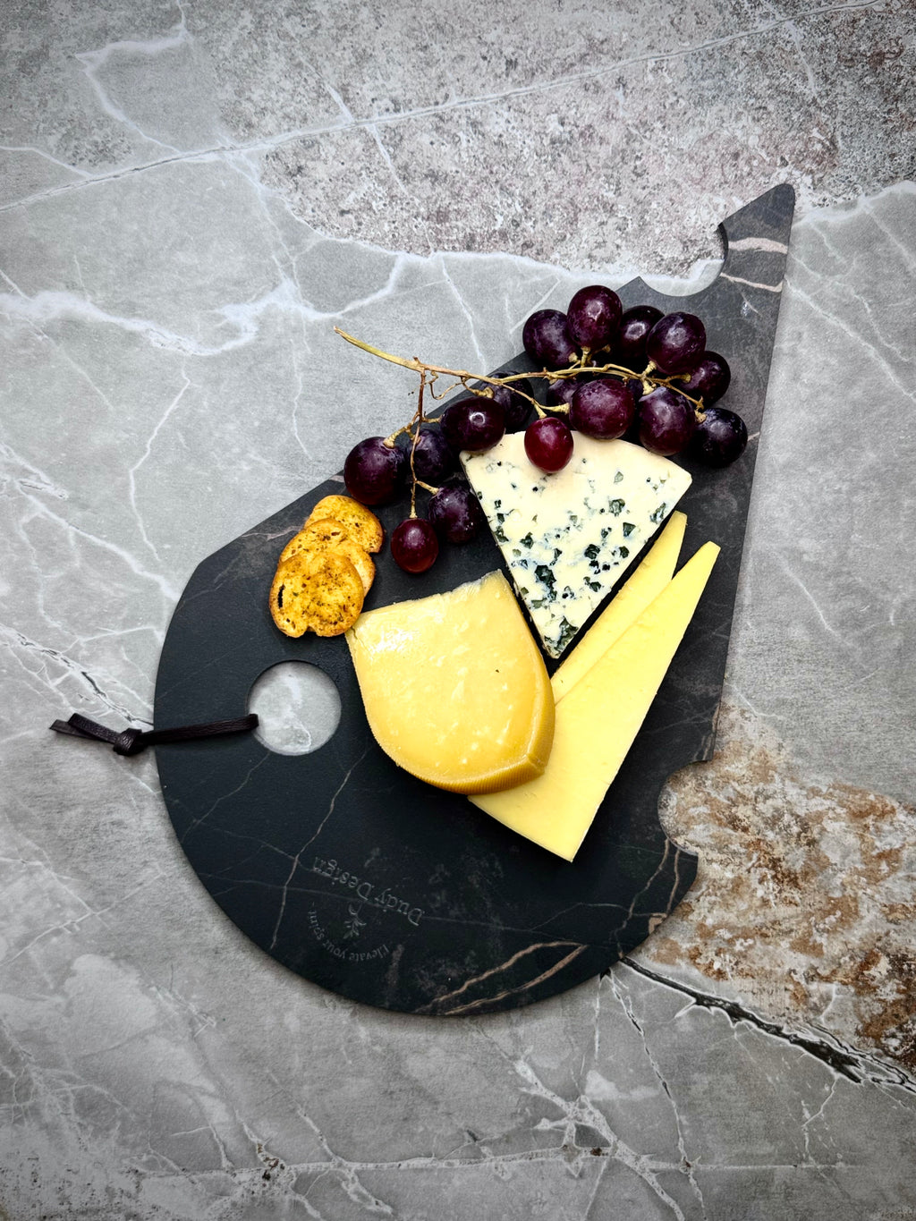 Dudy Design Port Laurent Porselen Peynir Sunum Tahtası | Çizilmez Leke Tutmaz Antibakteriyel | NSF Belgeli (25x40)