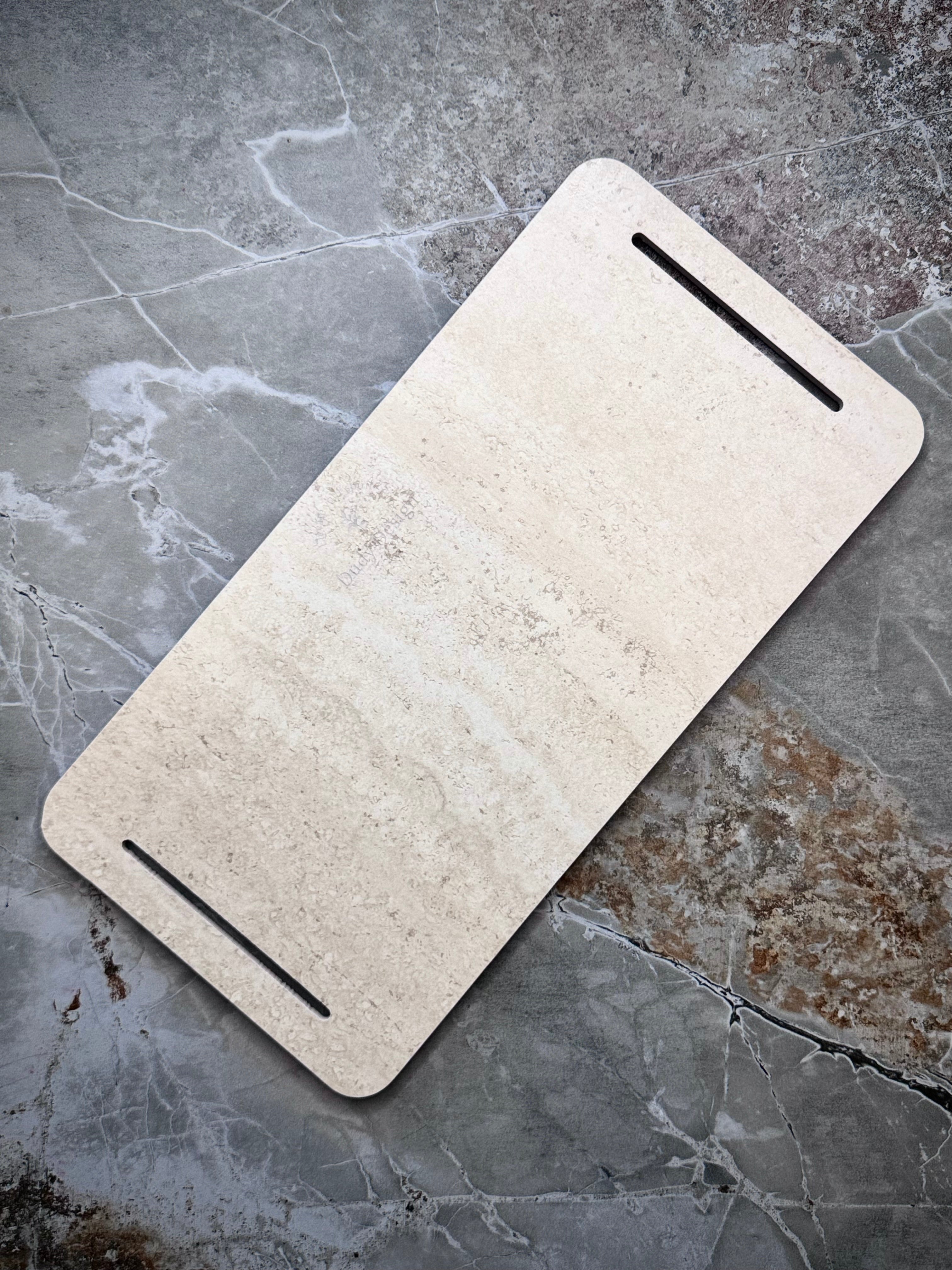 Dudy Design T. İvory Porselen Büyük Sunum Tahtası | Çizilmez Leke Tutmaz Antibakteriyel | NSF Belgeli (20x40)