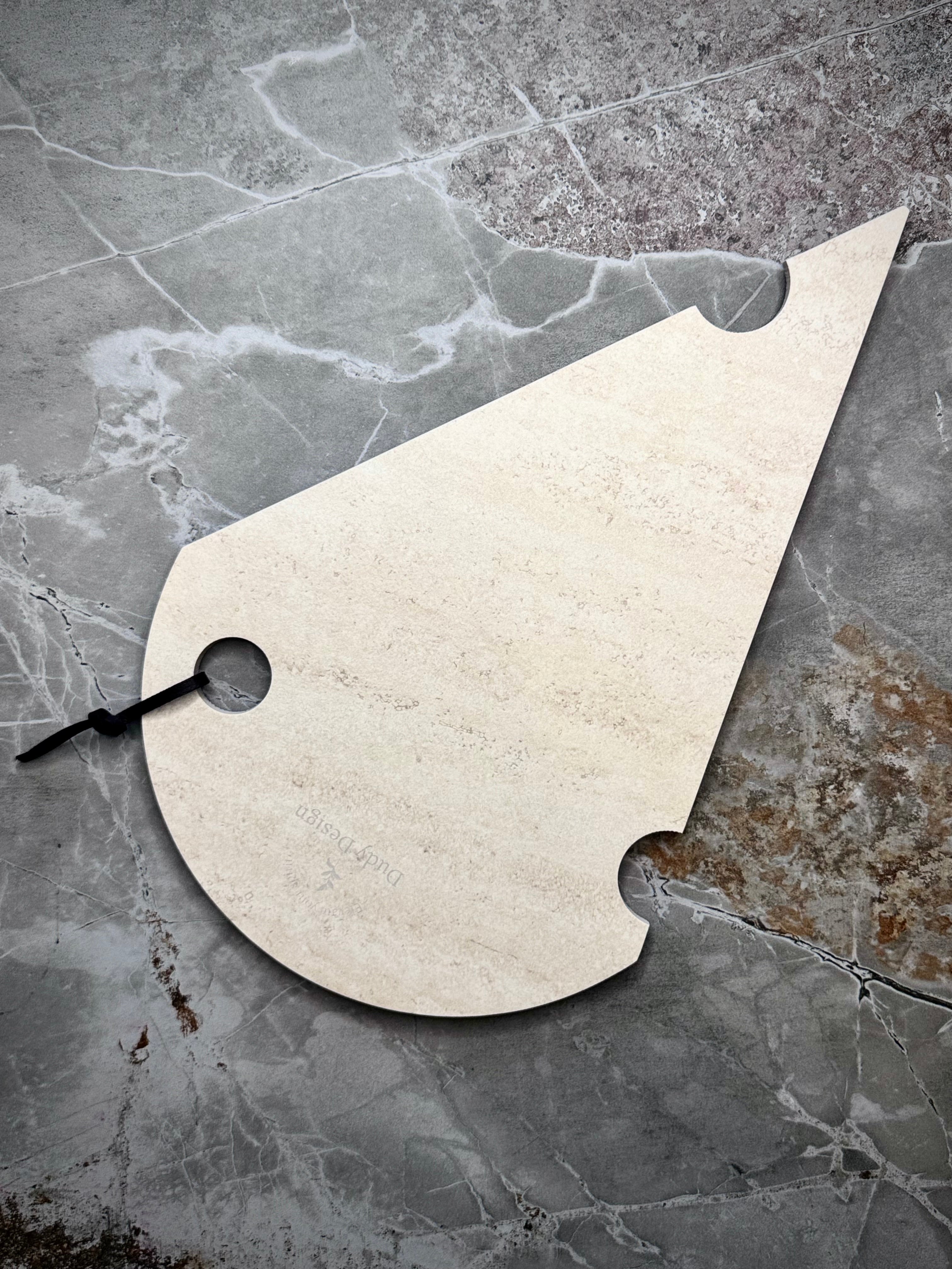 Dudy Design T. İvory Porselen Peynir Sunum Tahtası | Çizilmez Leke Tutmaz Antibakteriyel | NSF Belgeli (25x40)
