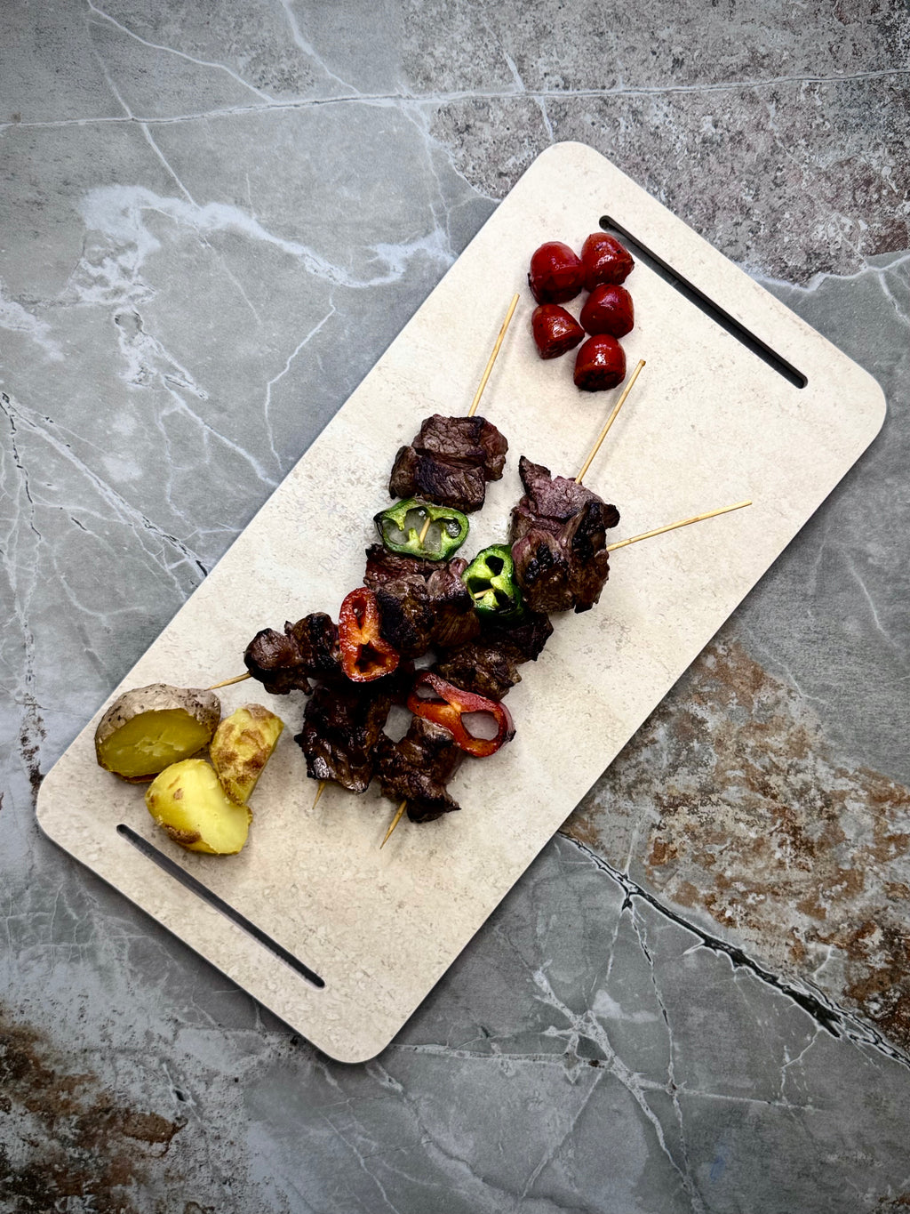 Dudy Design T. İvory Porselen Büyük Sunum Tahtası | Çizilmez Leke Tutmaz Antibakteriyel | NSF Belgeli (20x40)